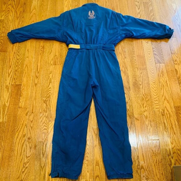 Vintage 80s 90s Ski Suit One piece Snowsuit BOGNER Apres Snow Blue Womens 16 - Picture 2 of 13